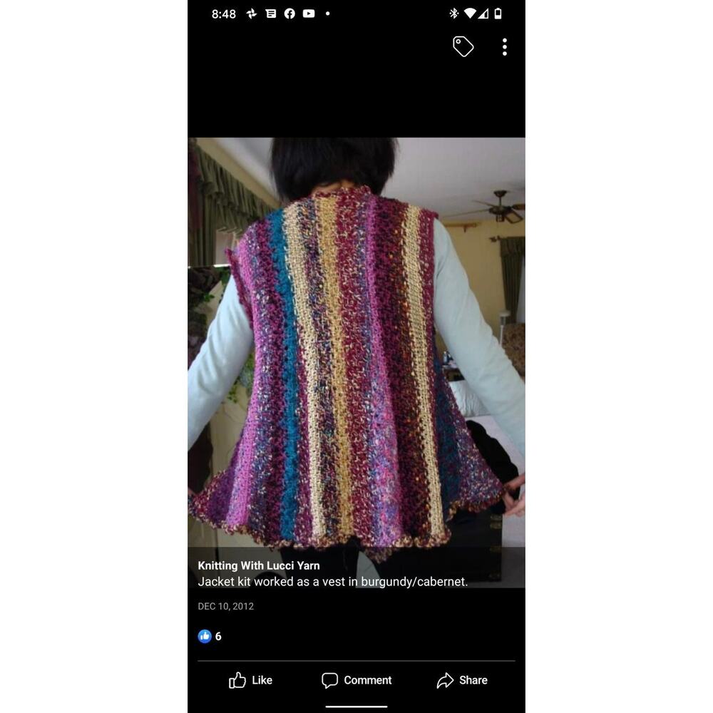 Lucci Mardi Gras  swing jacket knitting pattern  kit